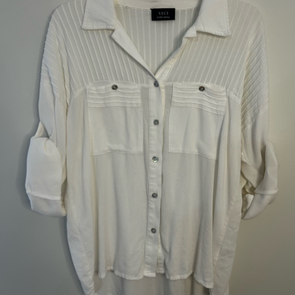 Vici Too Good For You Button Down Ovwrsized Shirt… - image 7
